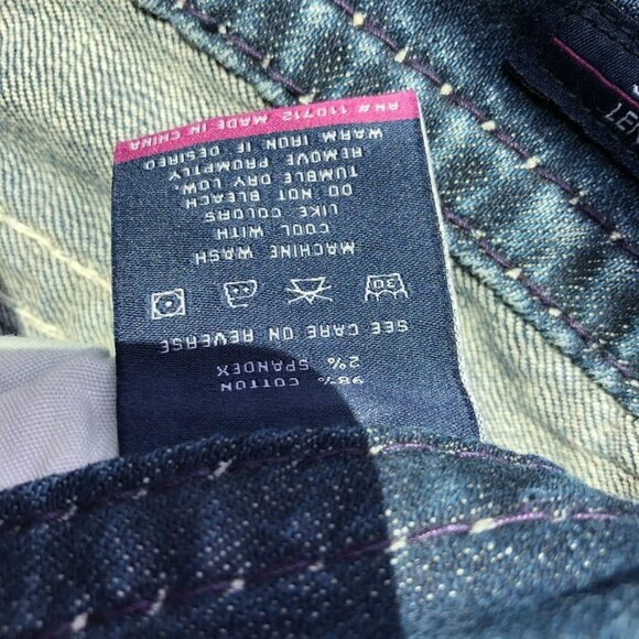 Vigoss Women The New York Slim Boot Jeans Size 5/6 Rhinestone Thick Stitch - Picture 6 of 9